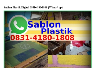 Sablon Plastik Digital