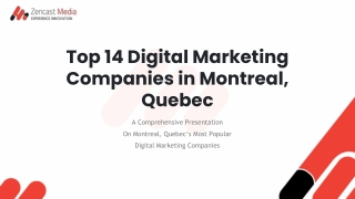 Top 14 Digital Marketing Companies in Montreal, Quebec