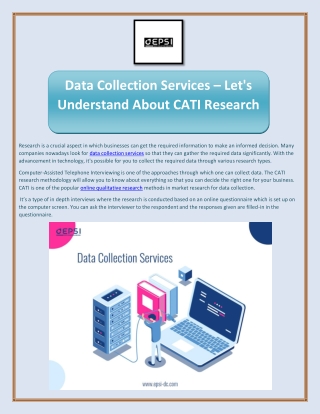 Data Collection Services – Let's Understand About CATI Research