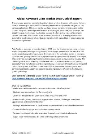 2021 Advanced Glass Industry Global Analysis Report