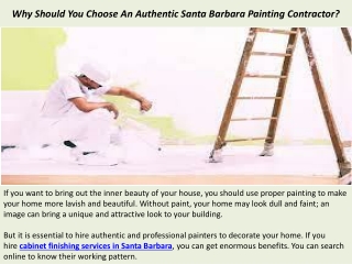 Why Should You Choose An Authentic Santa Barbara Painting Contractor