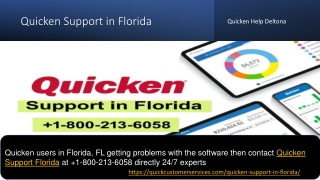 Quicken Support in Florida 1800-213-6058 Quicken Help Deltona