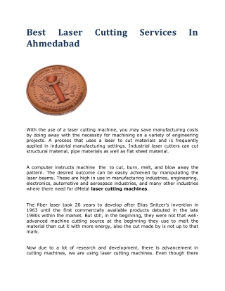 Best Laser Cutting Services In Ahmedabad