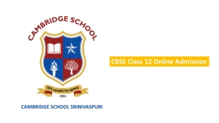 CBSE Class 12 Online Admission