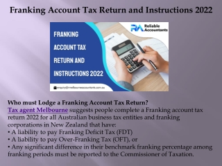 Franking Account Tax Return and Instructions 2022