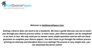 Get Divorce Papers | Getdivorcepapers.com