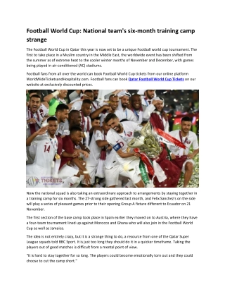 Football World Cup National team's six-month training camp strange
