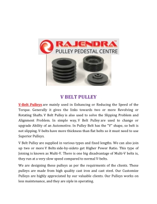 V belt pulley india