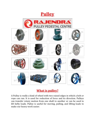 Pulley types