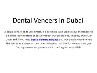 Best Dental Veneers in Dubai