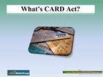 What's CARD Act?