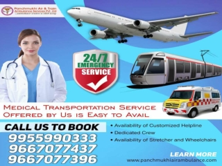 Now Use First Class Panchmukhi Air Ambulance Service in Hyderabad and Bangalore with Quick Relocation