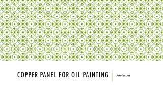 Copper Panel for Oil Painting