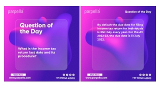 What is the income tax return last date and its procedure?