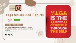 Yoga Unisex Red T-shirts - Maitri Enterprise