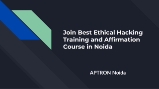 Join Best Ethical Hacking Training and Affirmation Course in Noida