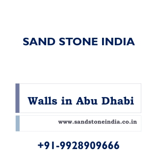 Walls in Abu Dhabi - Sand Stone India