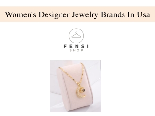 Women's Designer Jewelry Brands In Usa