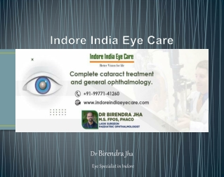 Best Pediatric Ophthalmology in Indore, Eye Specialist in Indore - Indore India Eye Care