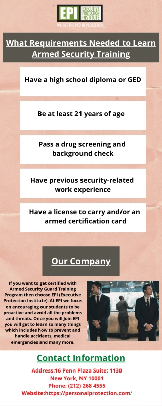 What Requirements Needed to Learn Armed Security Training