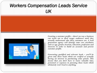 Workers Compensation Leads Service UK