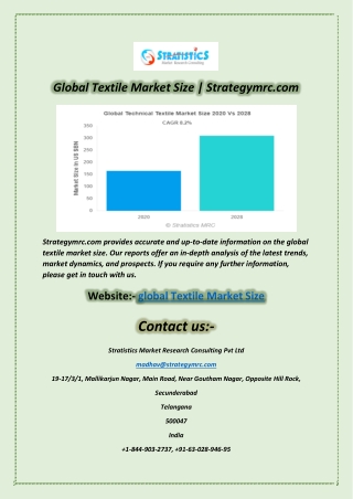 Global Textile Market Size  Strategymrc