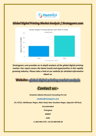 Global Digital Printing Market Analysis  Strategymrc