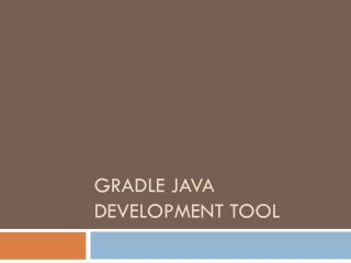 Gradle Java Development Tool