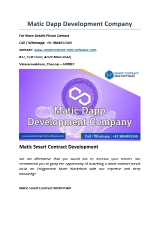 Matic Dapp development company