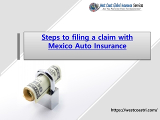 Steps to filing a claim with Mexico Auto Insurance
