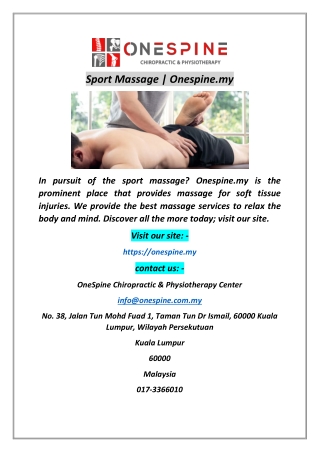 Sport Massage