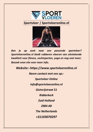 Sportvloer  Sportvloeronline.nl