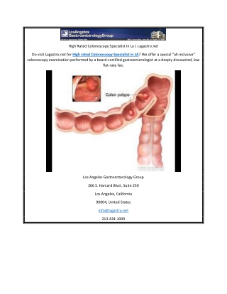 High Rated Colonoscopy Specialist In La | Lagastro.net