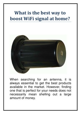 What is the best way to boost WiFi signal at home