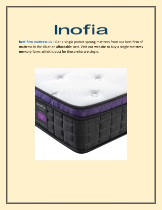 Best Firm Mattress in Uk  Inofia.co.uk