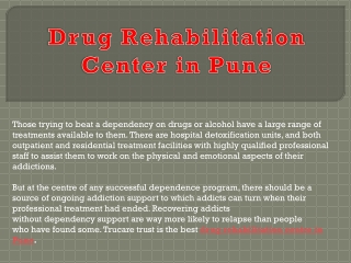 Drug Rehabilitation Center in Pune