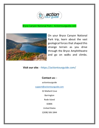 Bryce Canyon National Park  Actiontourguidecom
