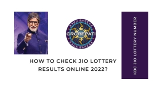 How To Check Jio Lottery Results Online 2022