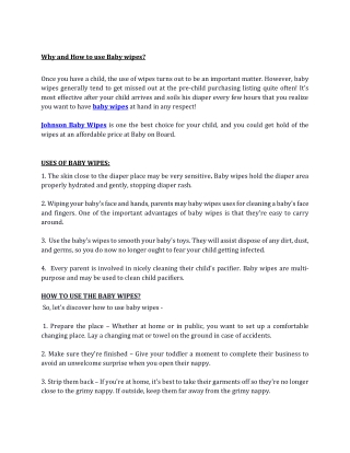 Why and How to use Baby wipes.docx