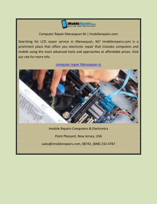 Computer Repair Manasquan NJ | Imobilerepairs.com