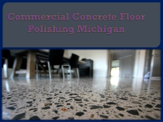 Commercial Concrete Floor Polishing Michigan