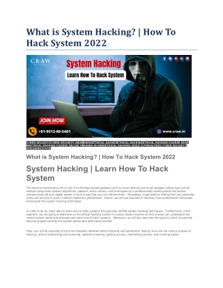 What is System Hacking How To Hack System 2022