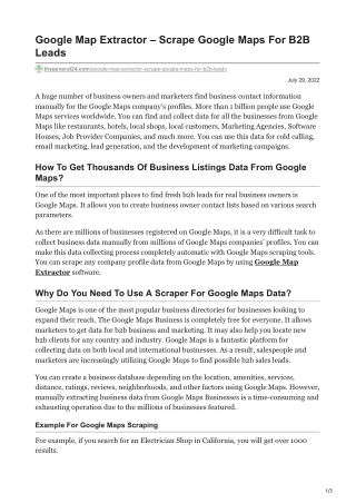 Google Map Extractor  Scrape Google Maps For B2B Leads