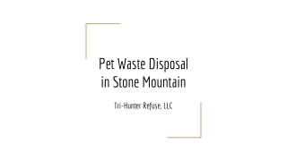Pet Waste Disposal in Stone Mountain