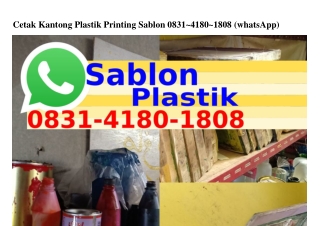 Cetak Kantong Plastik Printing Sablon