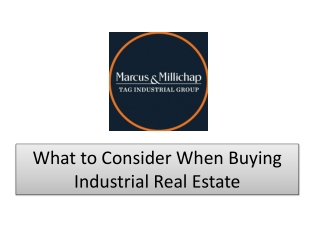 What to Consider When Buying Industrial Real Estate