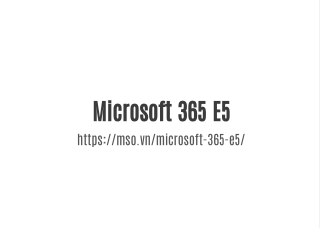 Microsoft 365 E5