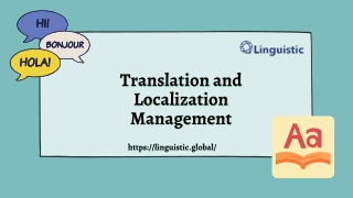Translation and Localization Management - Linguistic Global