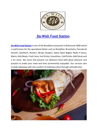 15% Off - Da-Wish Food Station-Richmond - Order Food Online
