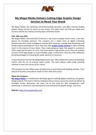 My Mogul Media Delivers Cutting-Edge Graphic Design Services to Boost Your Brand